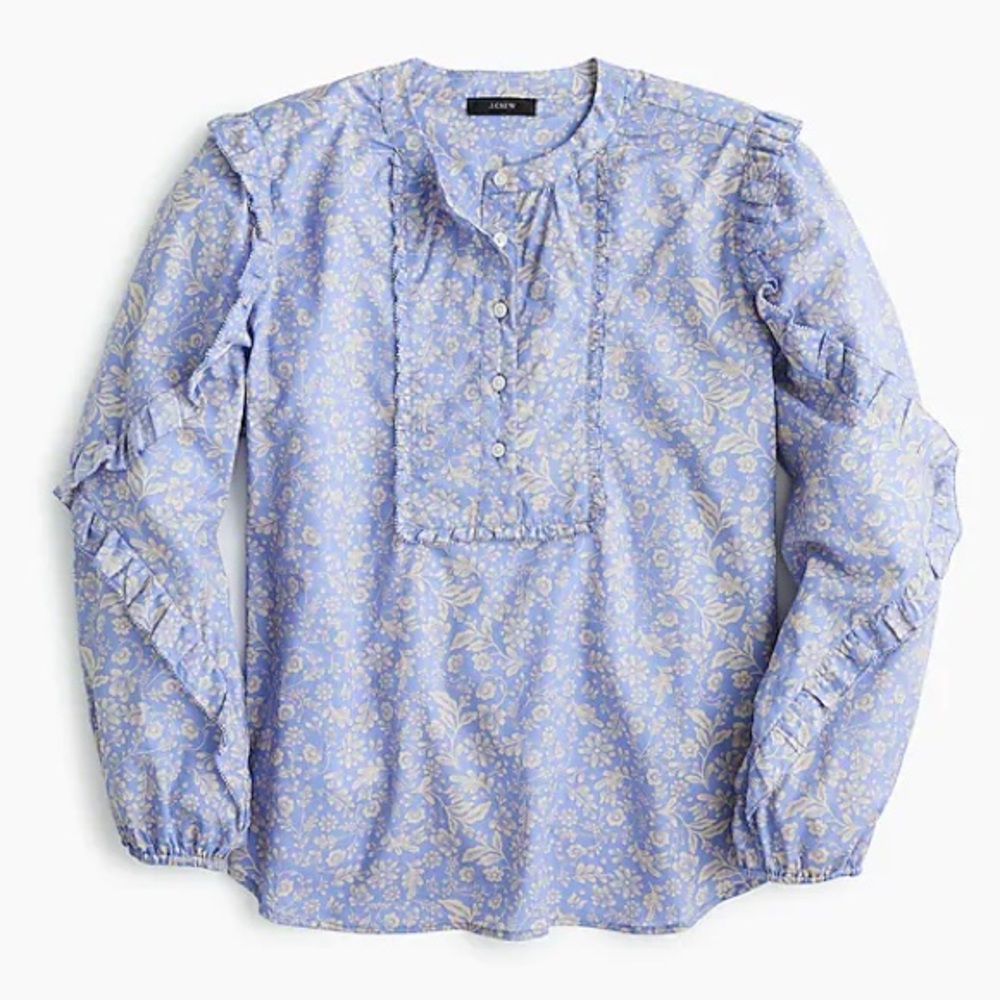 Point Sur Ruffled Sleeve Popover Shirt - Picture 9 of 9